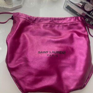 Saint Laurent Metallic Drawstring Bag AUTHENTIC